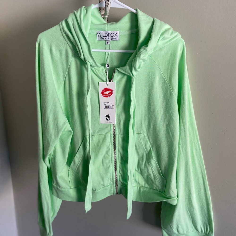 NWT Wildfox Hideout Hoodie Sample Top Sweatshirt S